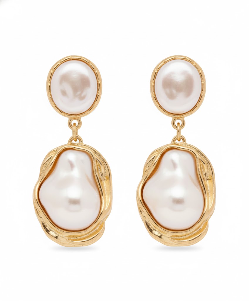バロックパール K18ドロップピアス – アクセサリーショップORNE